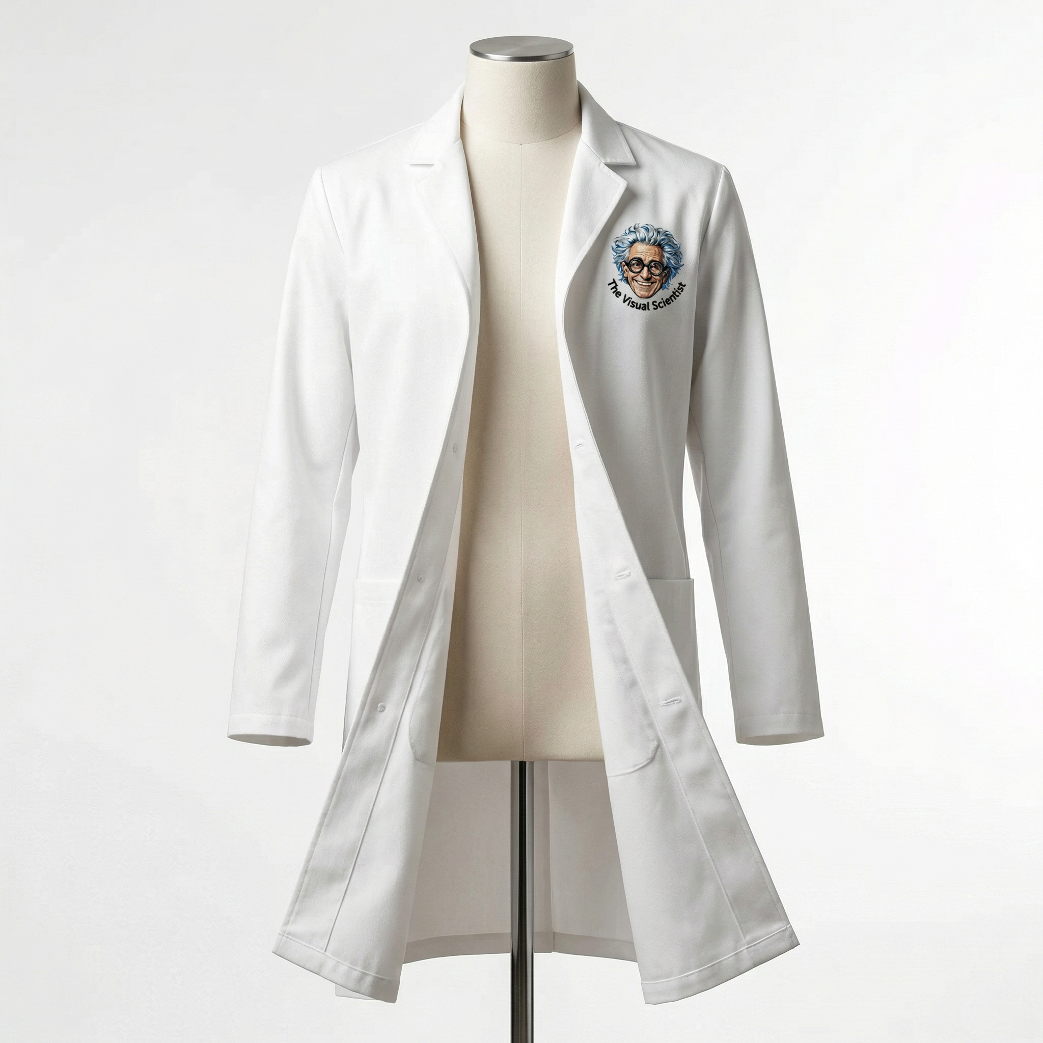 White Science Lab Coat – Embroidered Logo for Students | The Visual Scientist