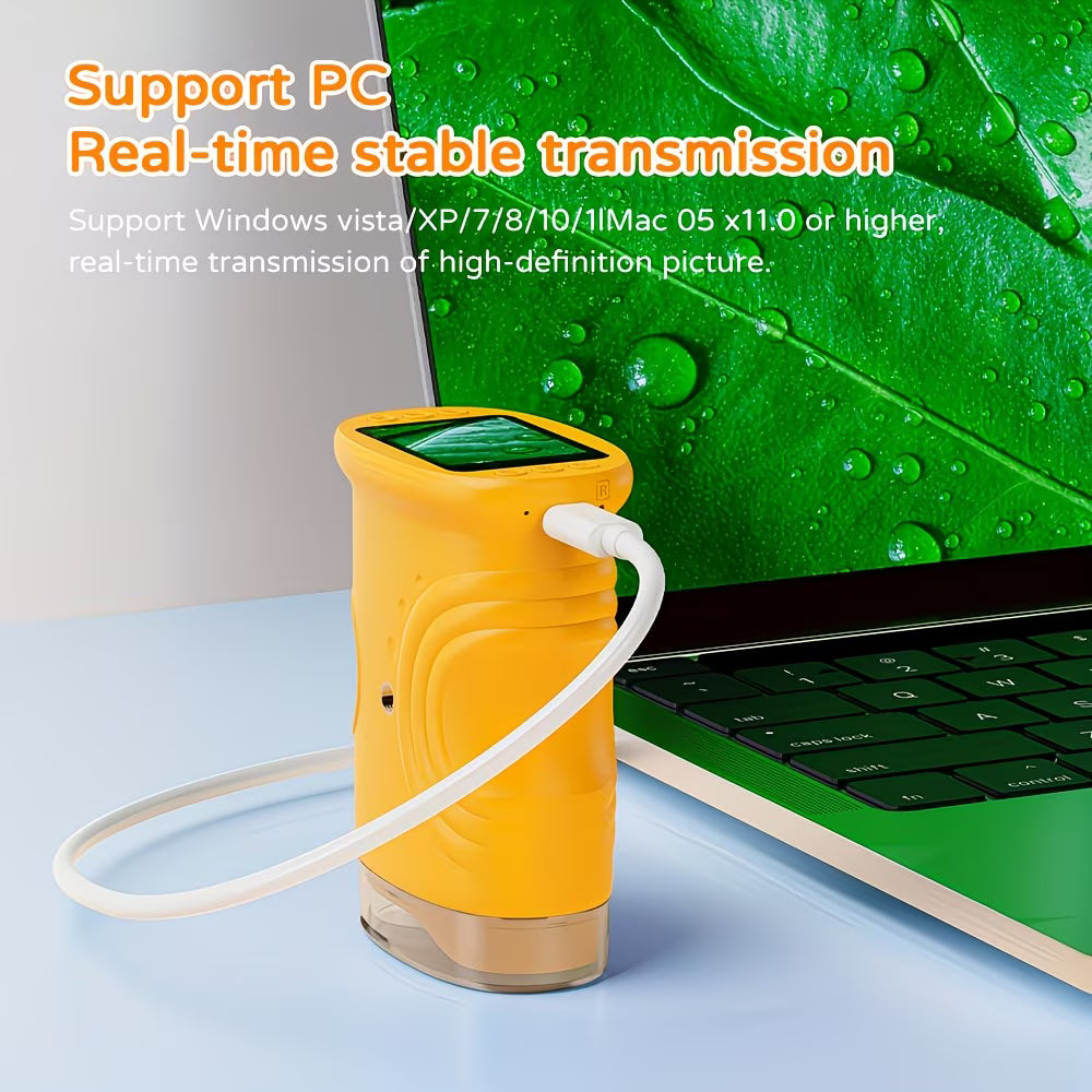 Rivgot USB Handheld Digital Microscope (1080P HD, 1000×) | The Visual Scientist Lab Series