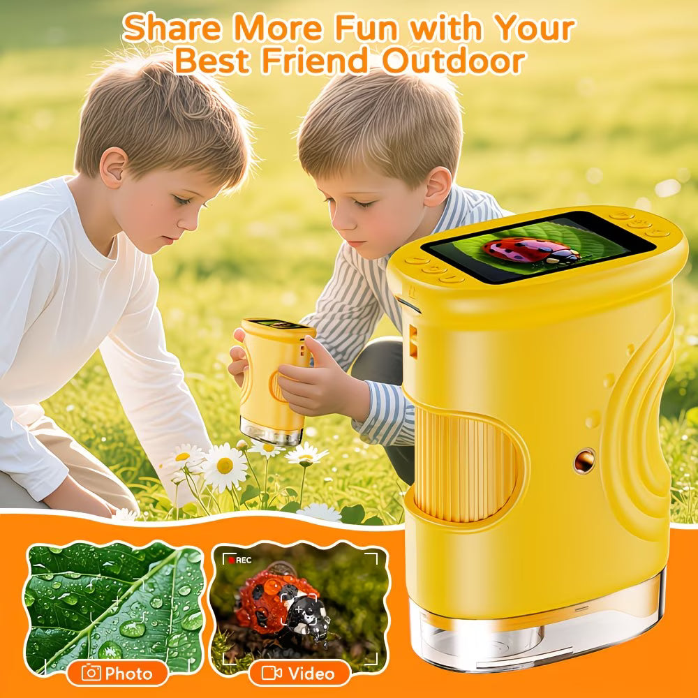 Rivgot USB Handheld Digital Microscope (1080P HD, 1000×) | The Visual Scientist Lab Series