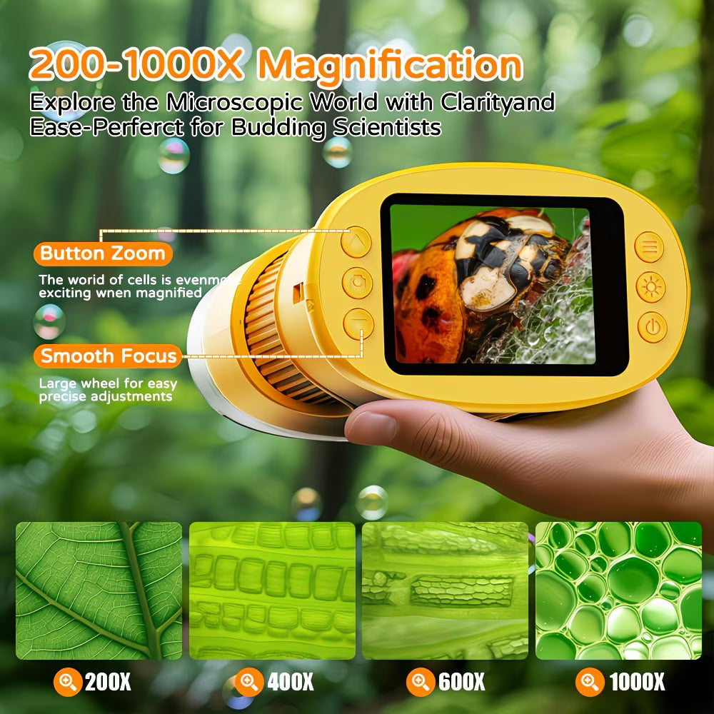 Rivgot USB Handheld Digital Microscope (1080P HD, 1000×) | The Visual Scientist Lab Series